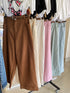 Summer Solid Colour Pant With Belt
